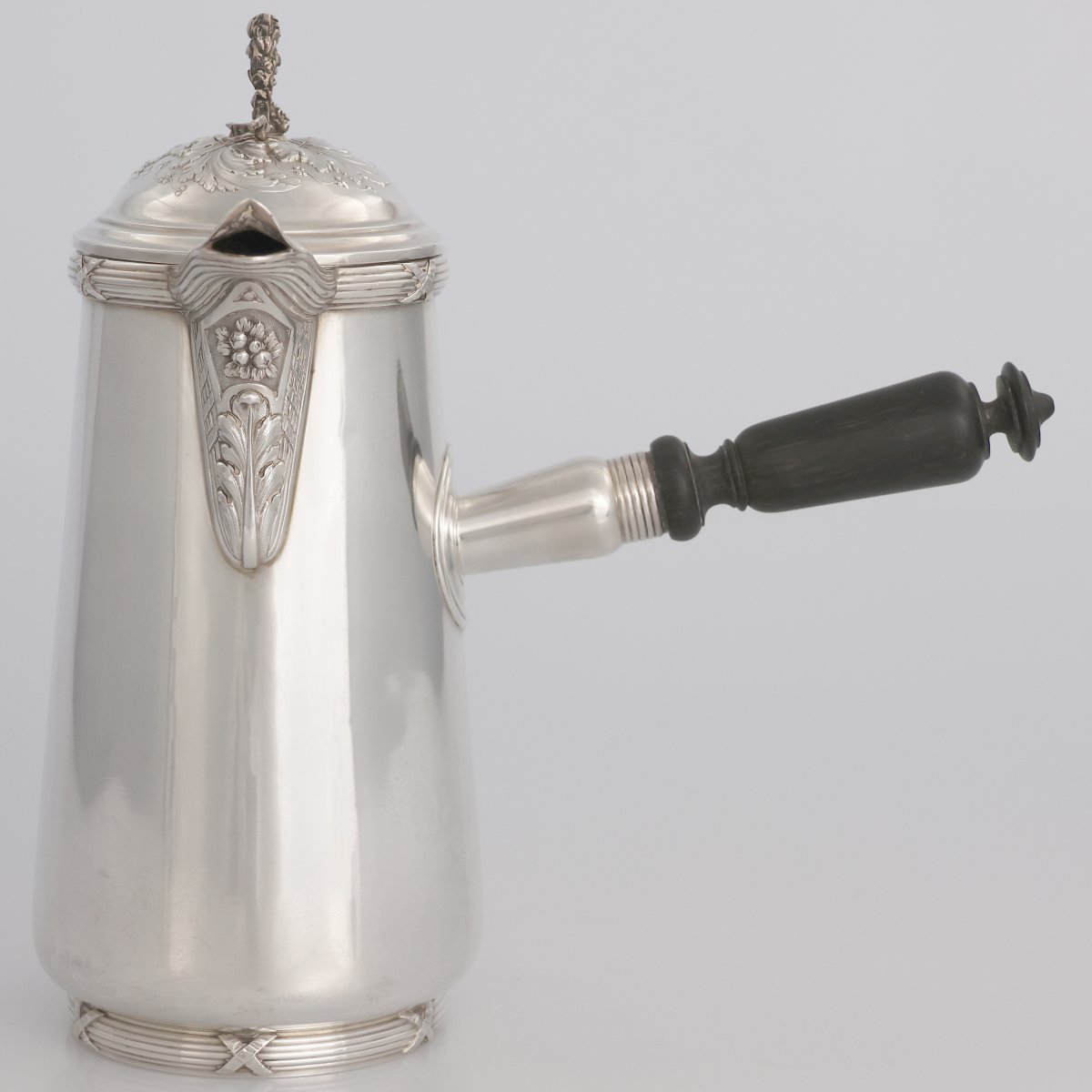 A French Silver Chocolate Pot, Adolphe Boulenger, Paris, Late XIX Century-photo-3