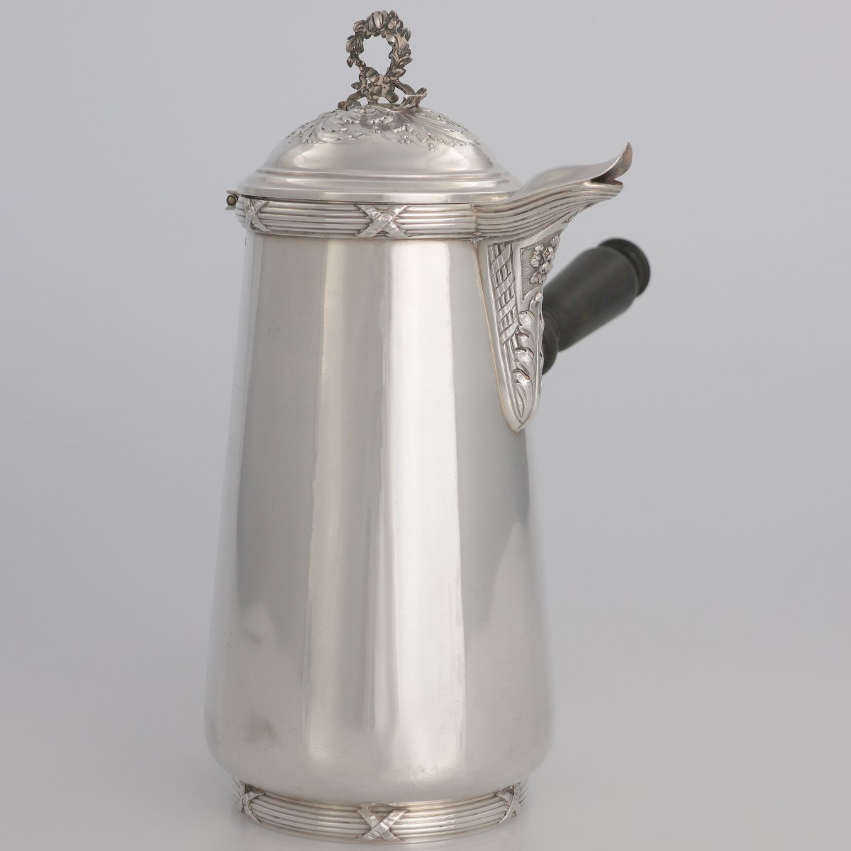 A French Silver Chocolate Pot, Adolphe Boulenger, Paris, Late XIX Century-photo-1