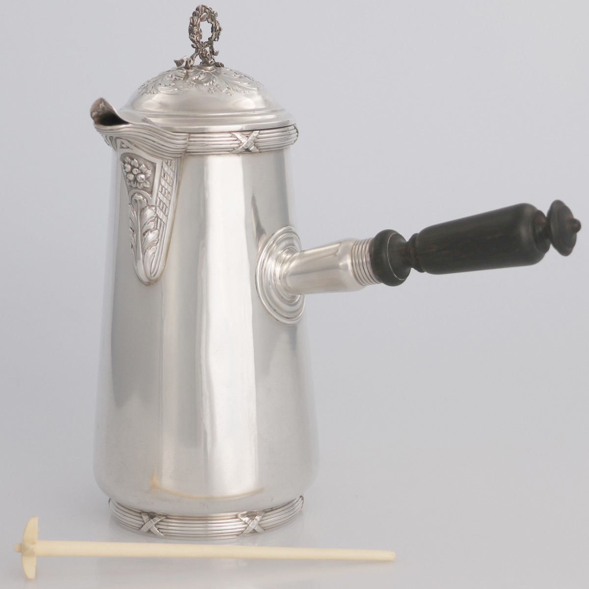 A French Silver Chocolate Pot, Adolphe Boulenger, Paris, Late XIX Century