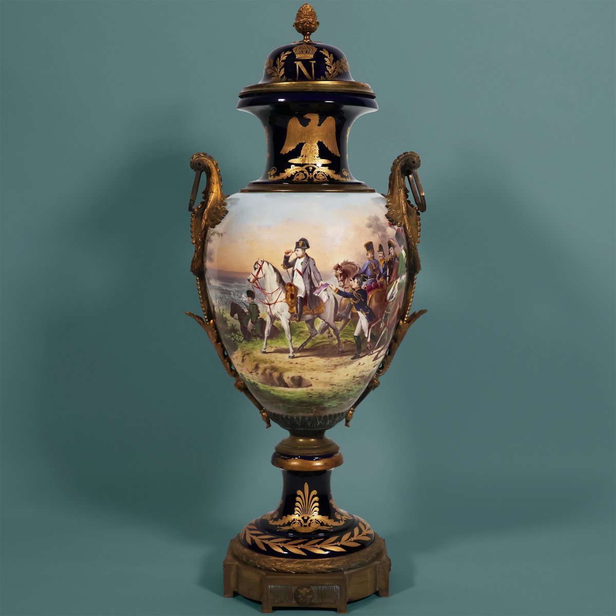 Grand vase français de Napoléon, signé H. Desprez, Sèvres, fin du XIXᵉ siècle-photo-2