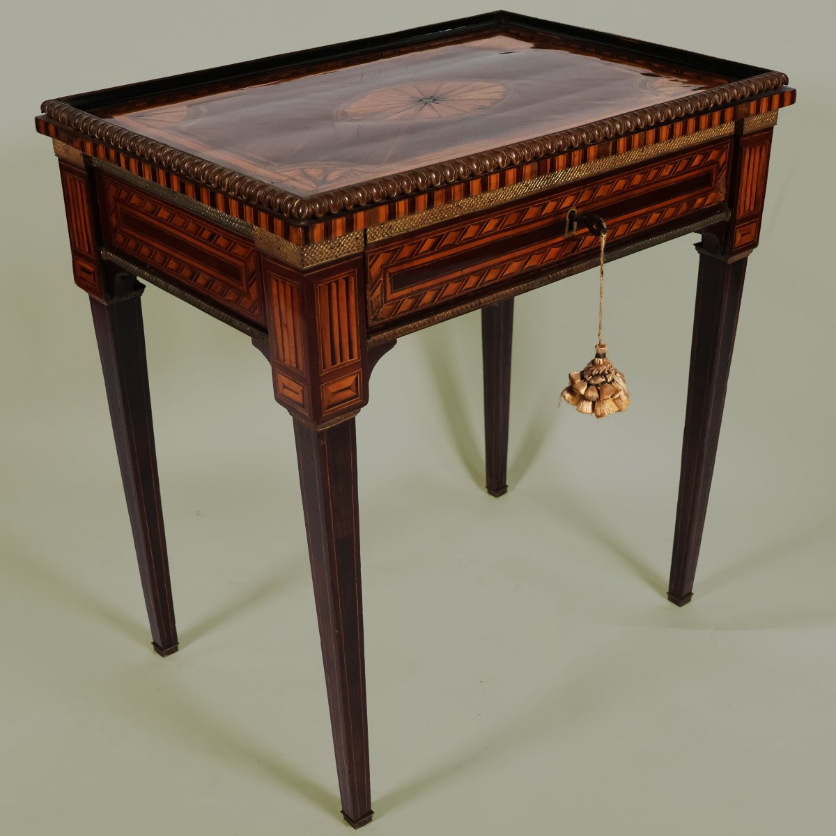 An Italian Marquetry Table In Various Woods, Sicily, 18th Century-photo-1