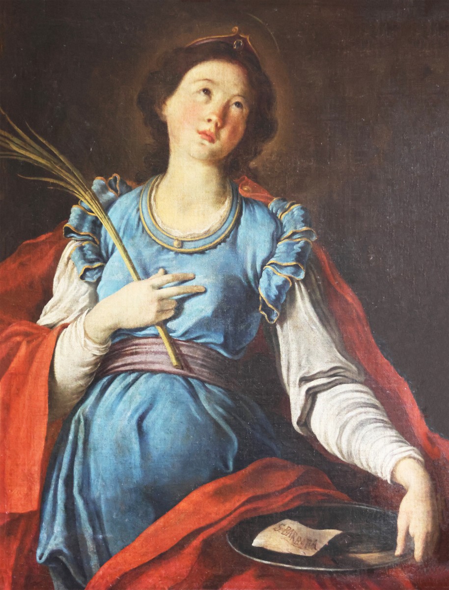 École italienne; Sainte Agathe, fin XVIIᵉ début XVIIIᵉ siècle, huile sur toile