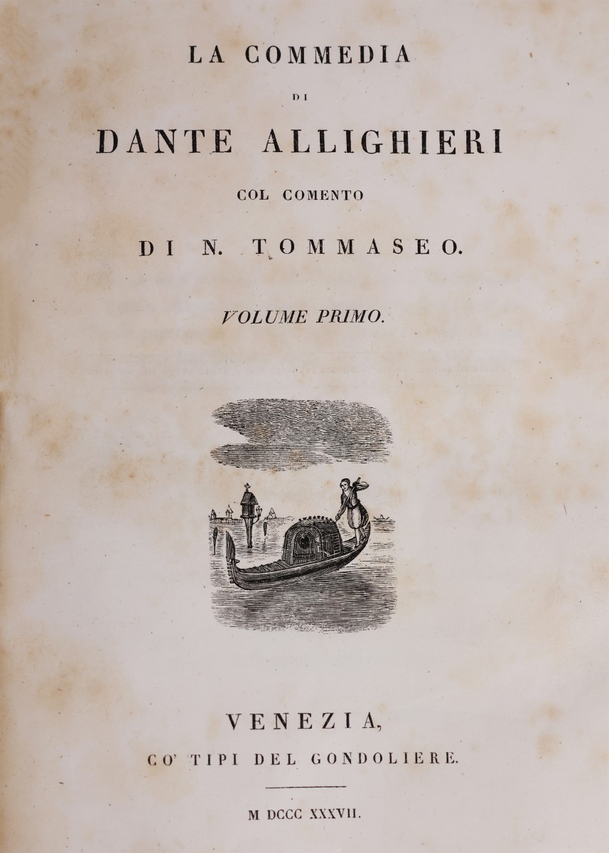 Alighieri Dante. La Commedia di Dante Alighieri col commento di N. Tommaseo. Venezia.. 1837-photo-2