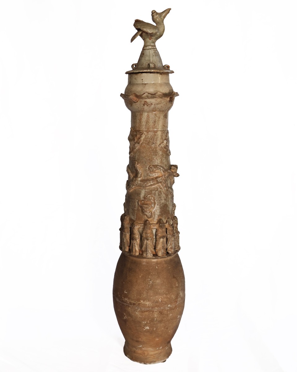 Urne funéraire avec couvercle, Chine, dynastie Yuan, 1271–1368