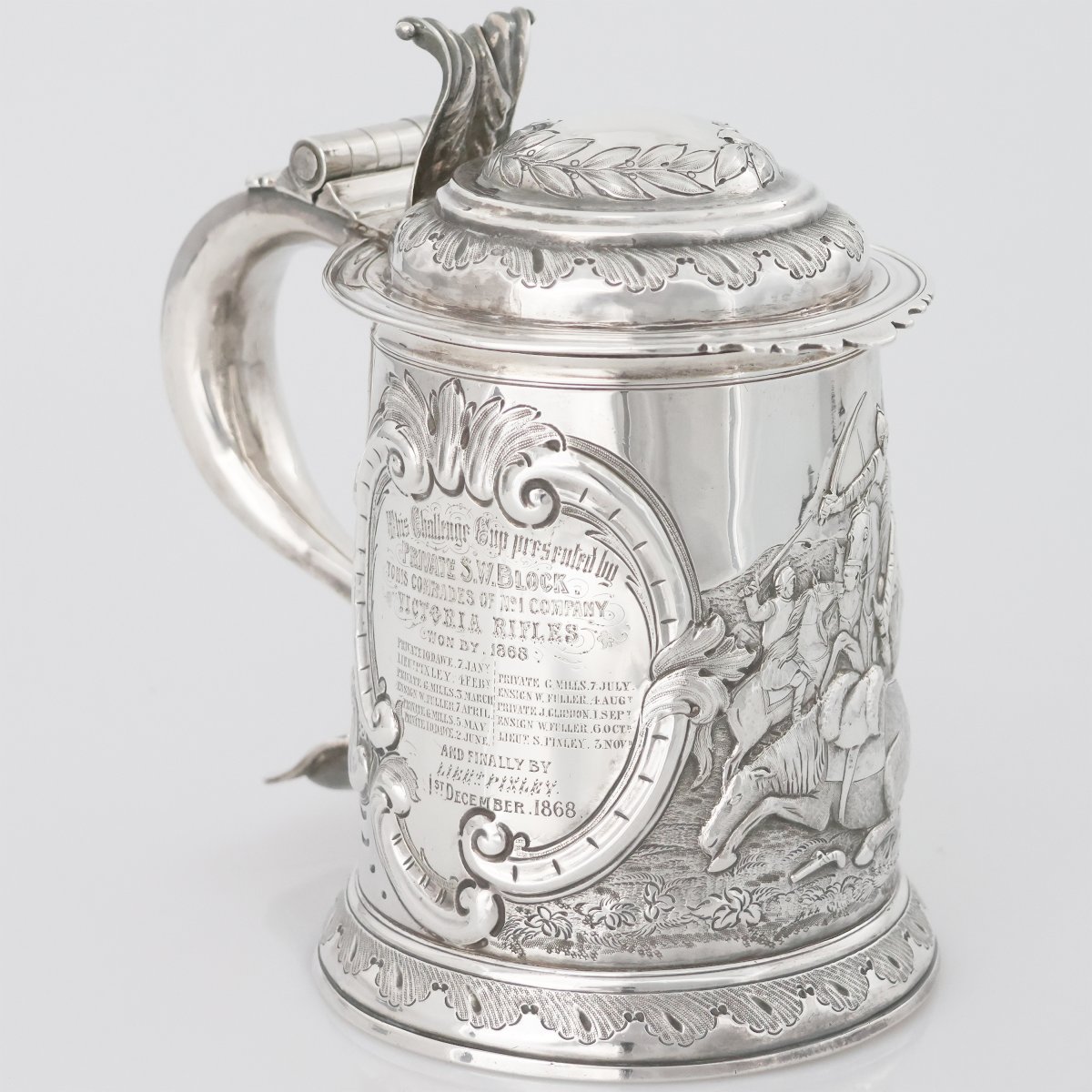 A Queen Anne Sterling Silver Tankard, Rp Silversmith, Dublin, 1711-photo-2