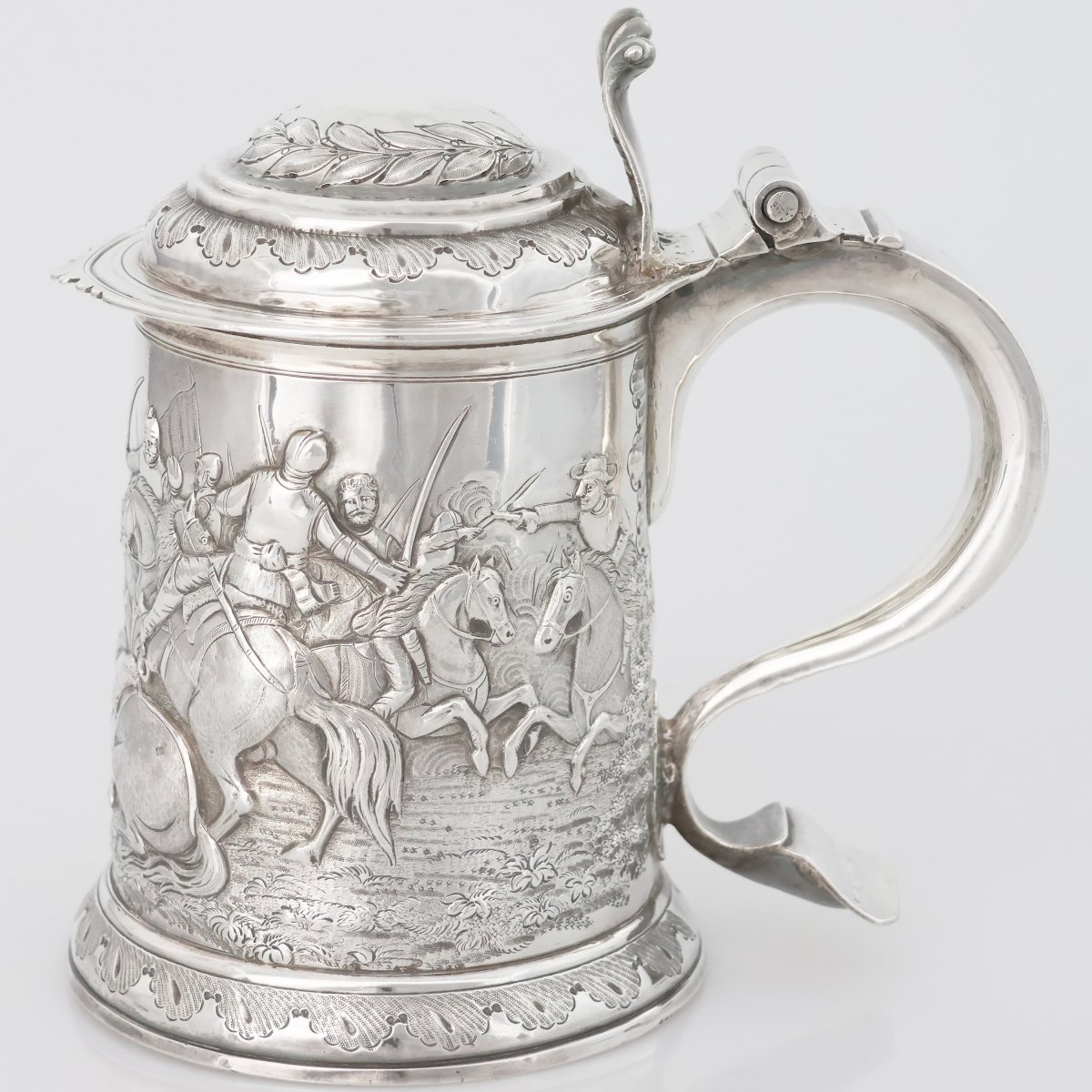A Queen Anne Sterling Silver Tankard, Rp Silversmith, Dublin, 1711-photo-3