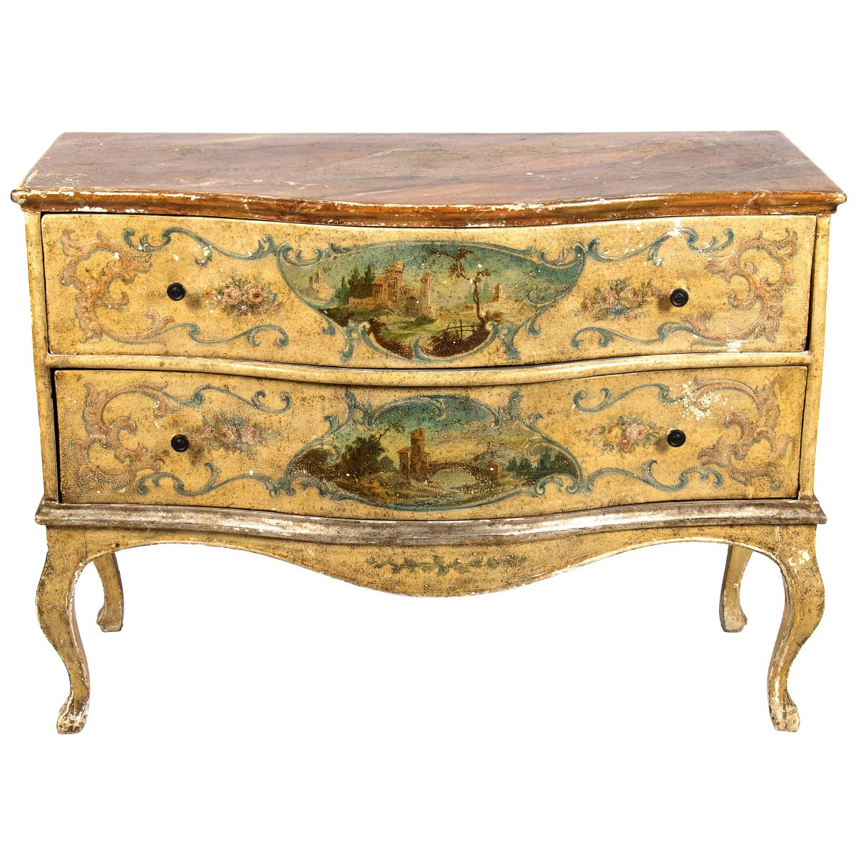 A Central Italian Lacquered And Polychrome-painted Wood Commode, Marche, 18th Century-photo-2