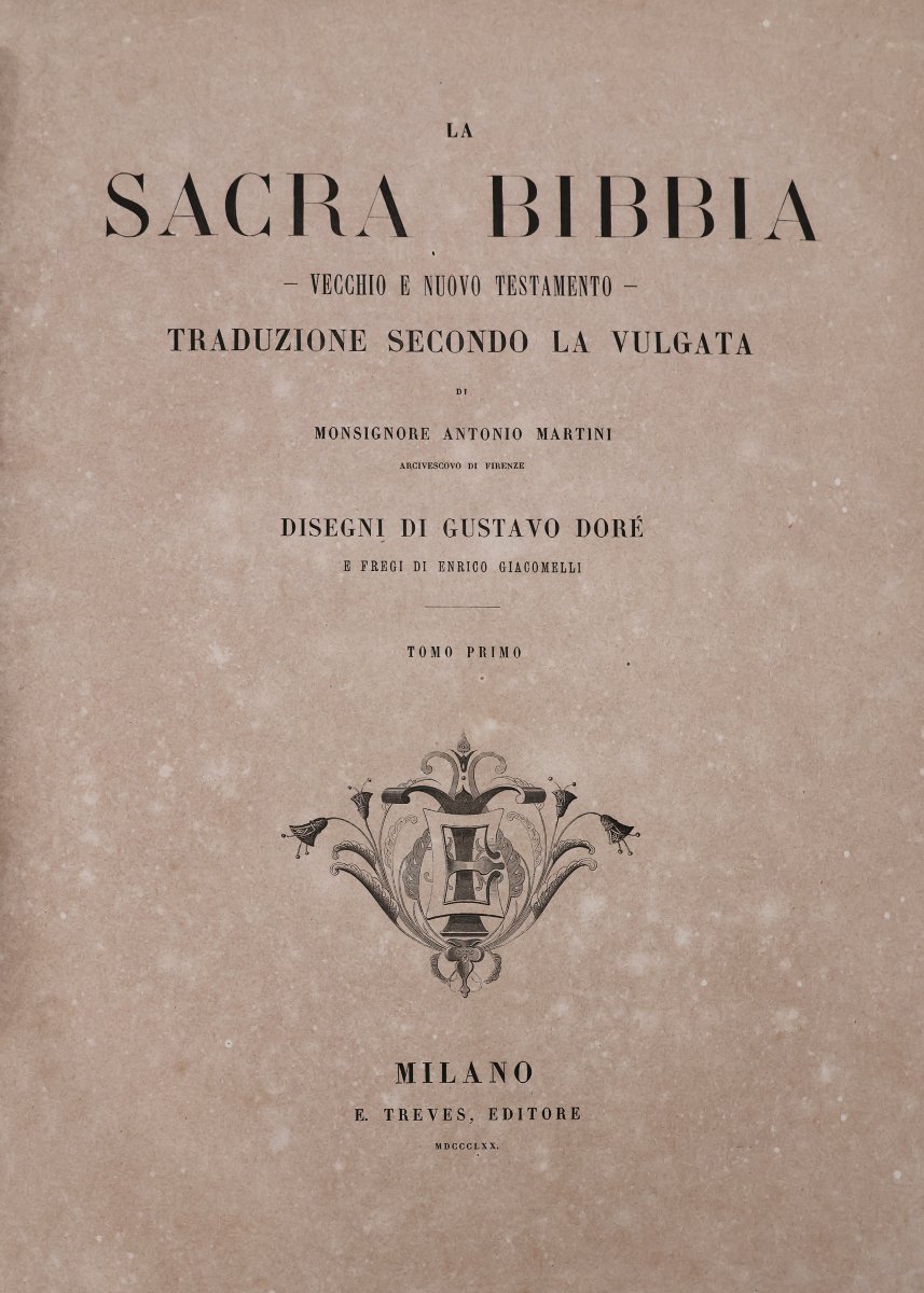 La Sacra Bibbia.. Traduzione Antonio Martini.. Disegni Gustavo Doré. Milano, F.lli Treves, 1869-photo-2