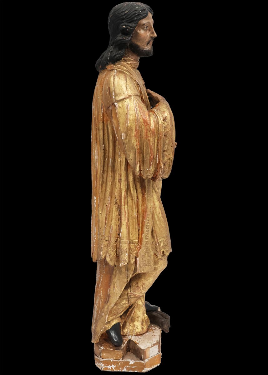 Saint Amable, Polychrome Poplar Wood, France, 18th Century-photo-3