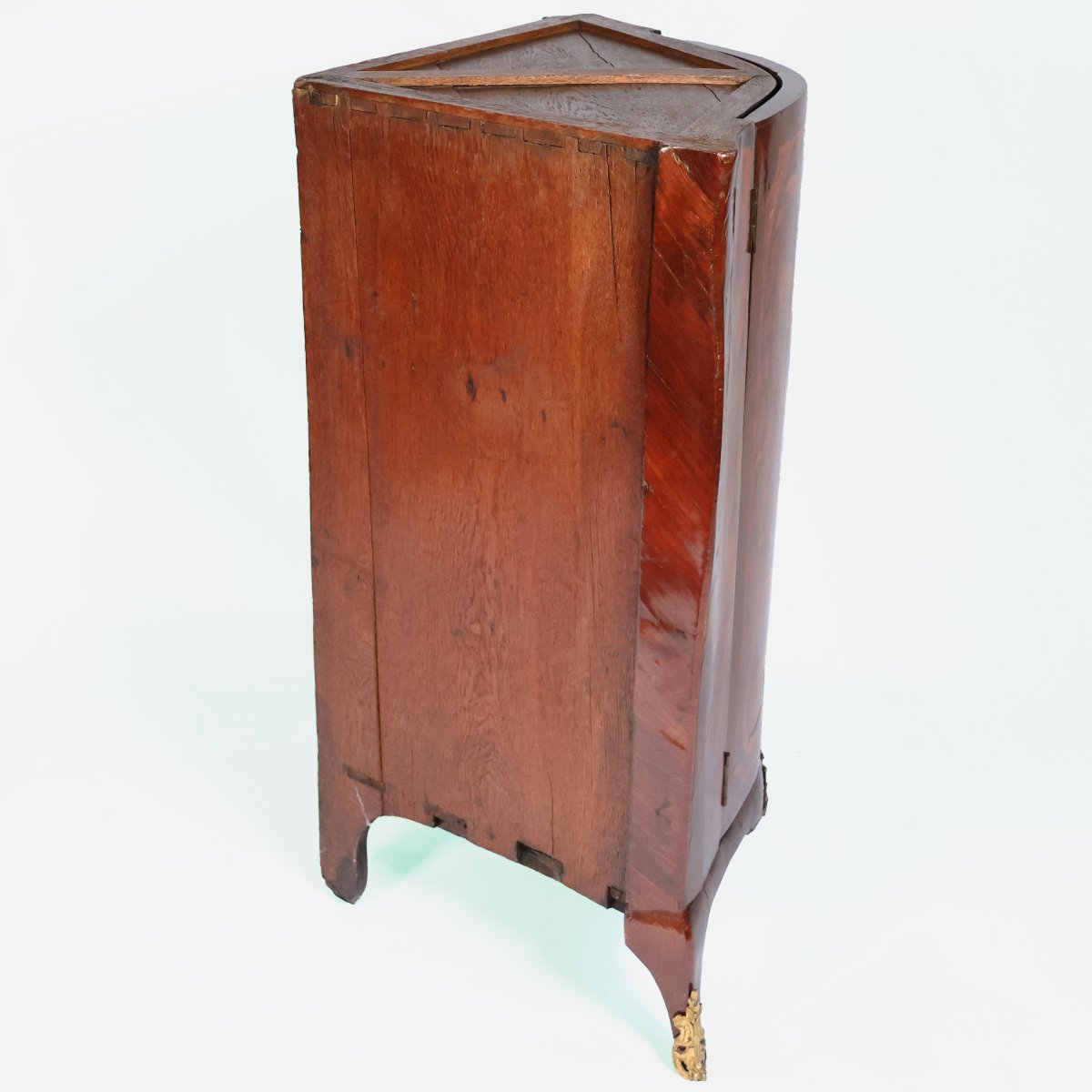 A French Floral Inlayed In Plaissander, Kingwood And Rosewood Encoignure, M. Criard, 18th Cent.-photo-3