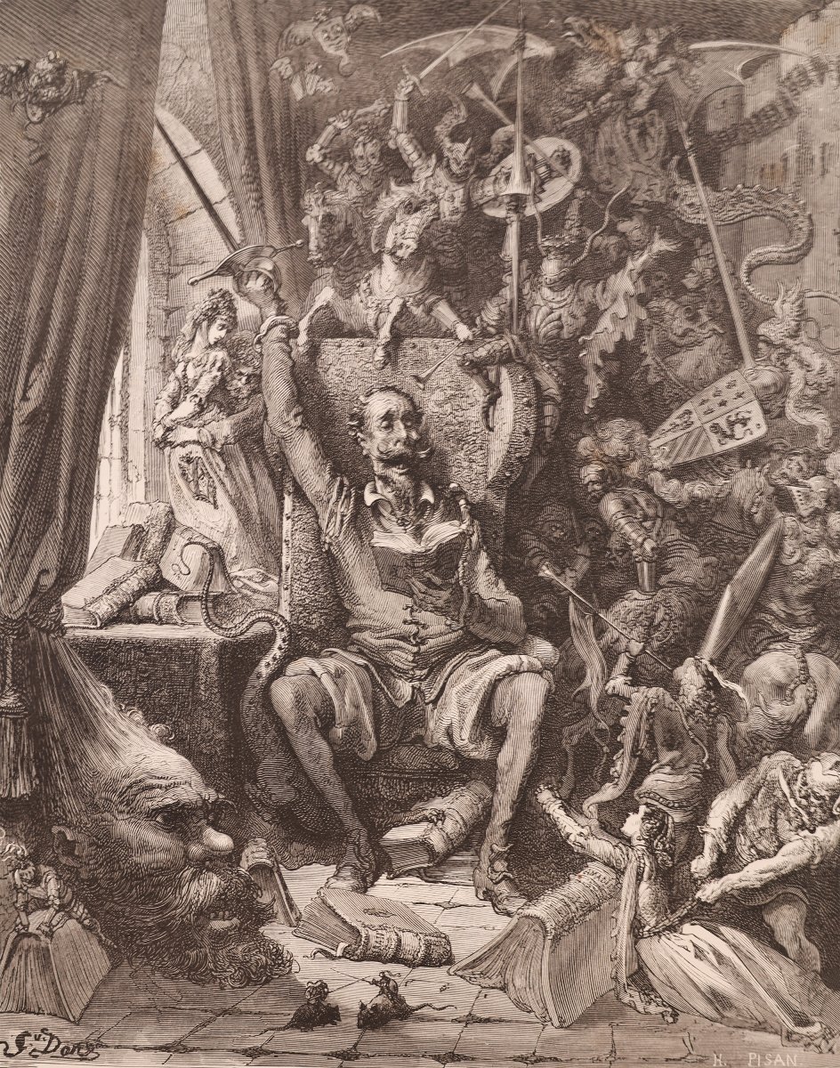 Cervantes M. Don Chisciotte della Mancia.. Gustavo Doré. Milano. Tip. editrice lombarda.  1880-photo-3