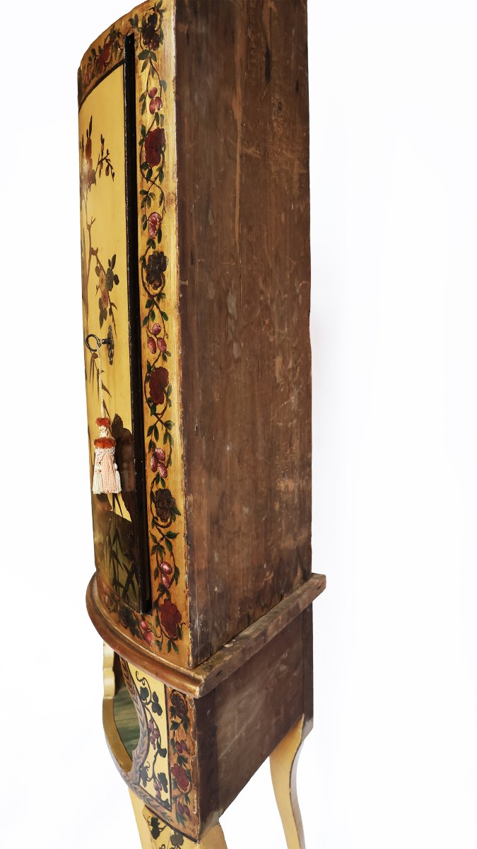 A Pair Of North Italian Lacquered Wood Corner Cabinets, Piedmont, Mid-18th Century-photo-7