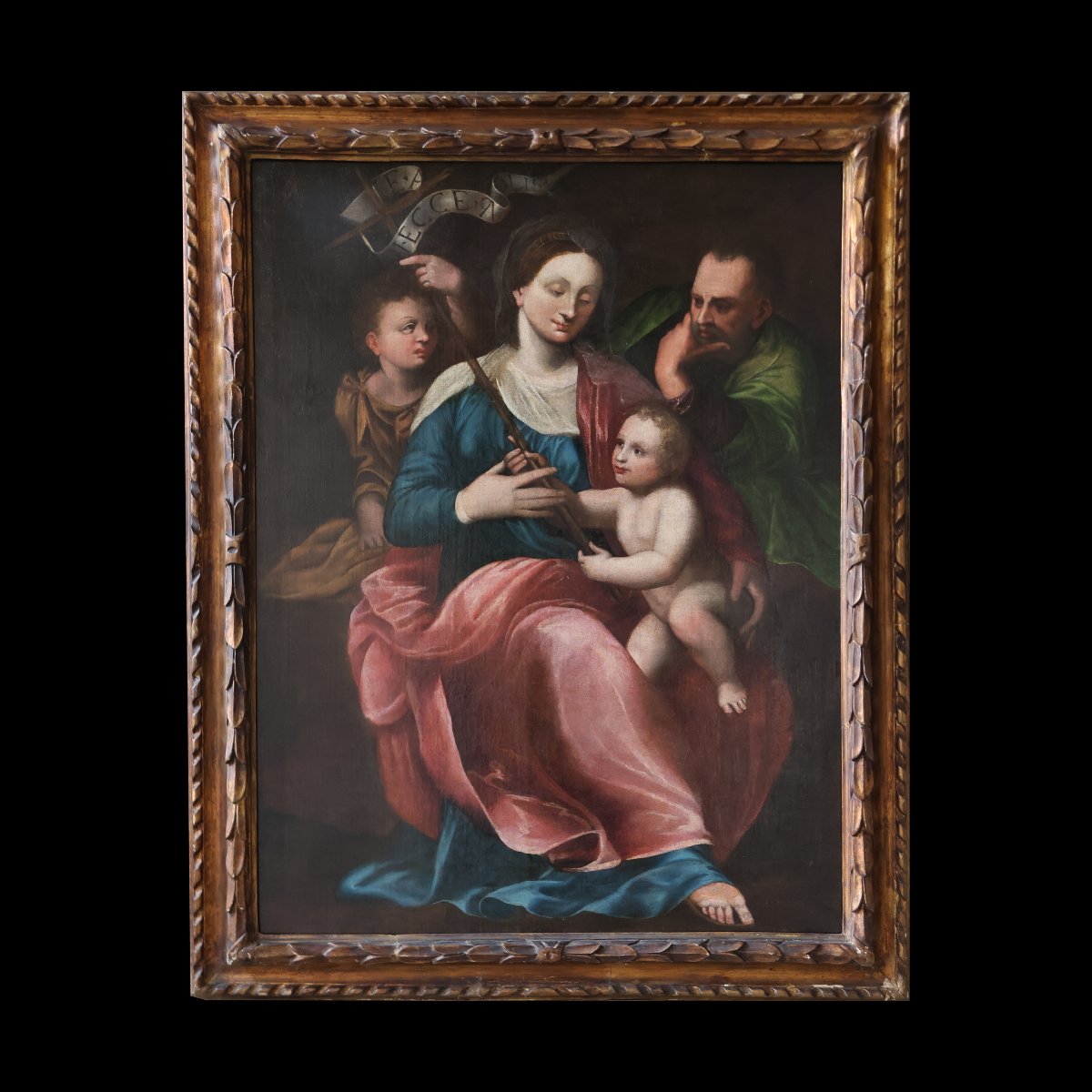 Madonna And Child With The Young St. John And St. Joseph, Northern Italy, 16th Century-photo-2