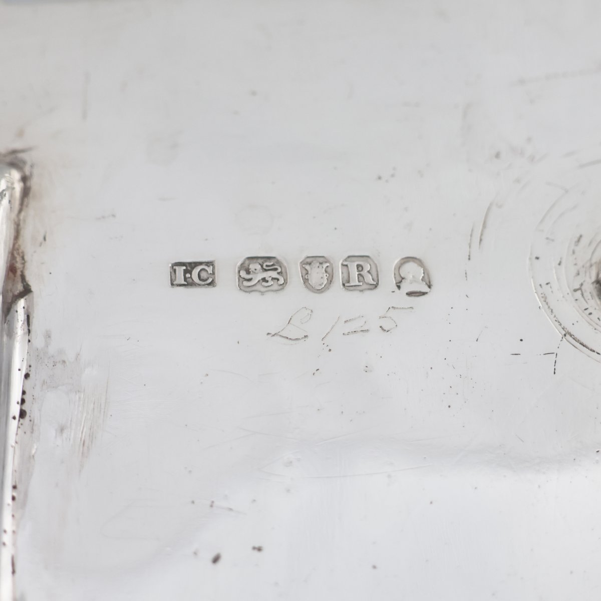 Encrier en argent sterling George III, John Cramer, Londres, 1812-photo-1