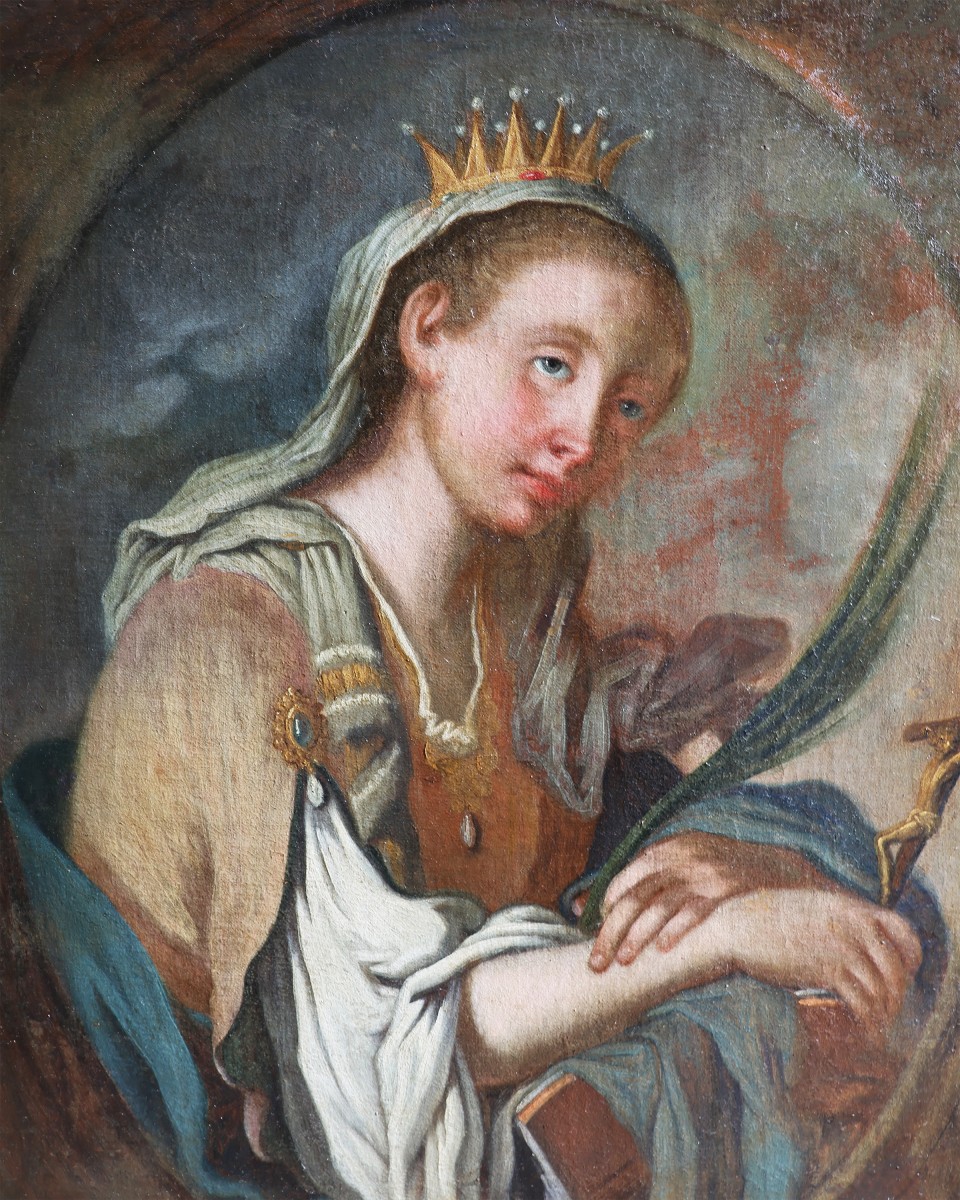 Francesco Paglia; Brescia 1635 - Brescia 1714, Saint Catherine Of Siena, Oil On Canvas