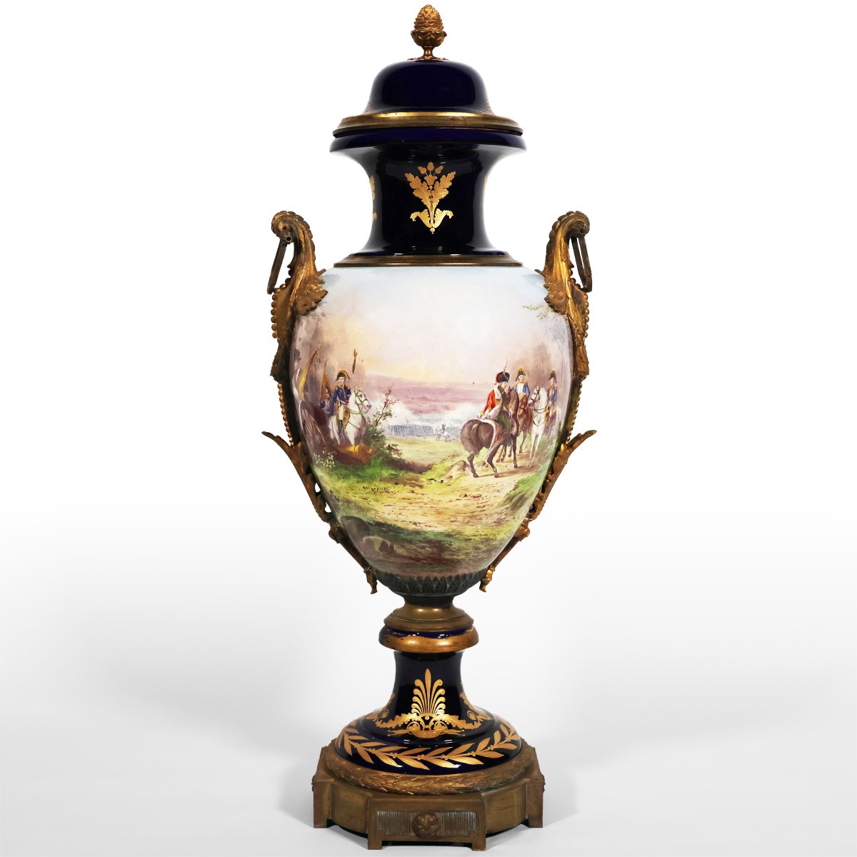 Grand vase français de Napoléon, signé H. Desprez, Sèvres, fin du XIXᵉ siècle-photo-2