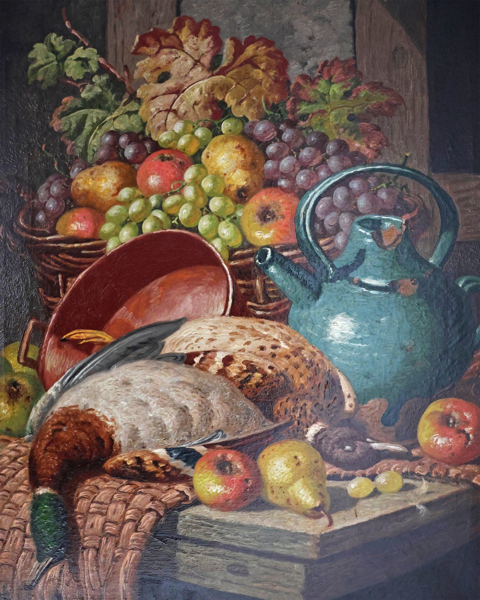 Charles Thomas Bale; Still Life Of Dead Game; Oil On Canvas-photo-2