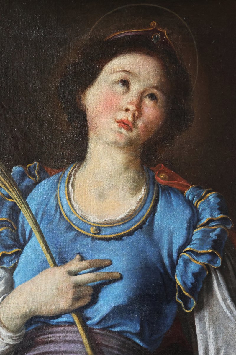 Italian School; Saint Agatha, Late 17th Early 18th Century, Oil On Canvas-photo-4