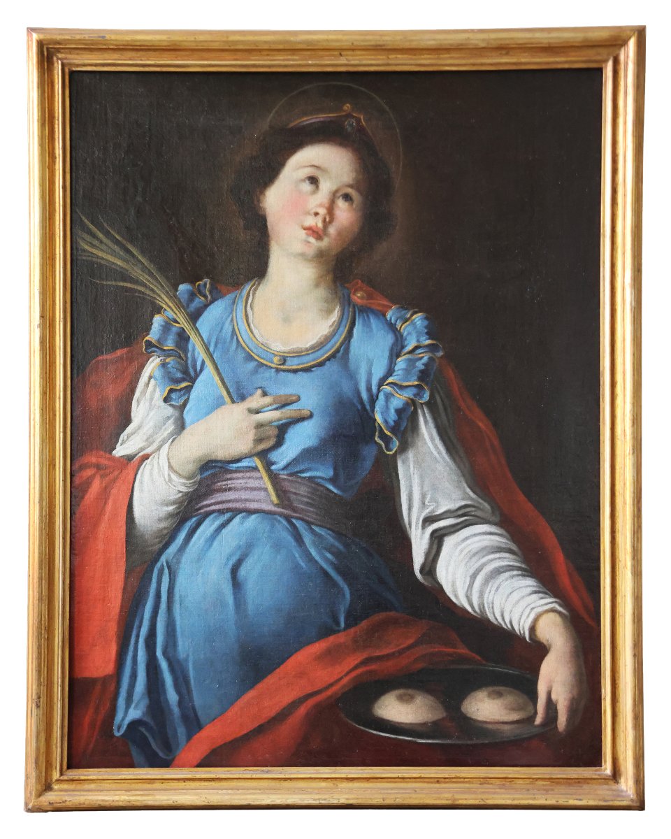 Italian School; Saint Agatha, Late 17th Early 18th Century, Oil On Canvas