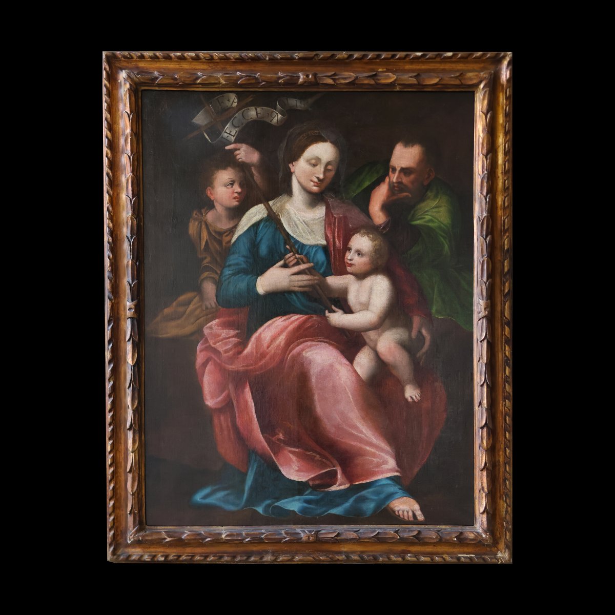 Madonna And Child With The Young St. John And St. Joseph, Northern Italy, 16th Century-photo-7
