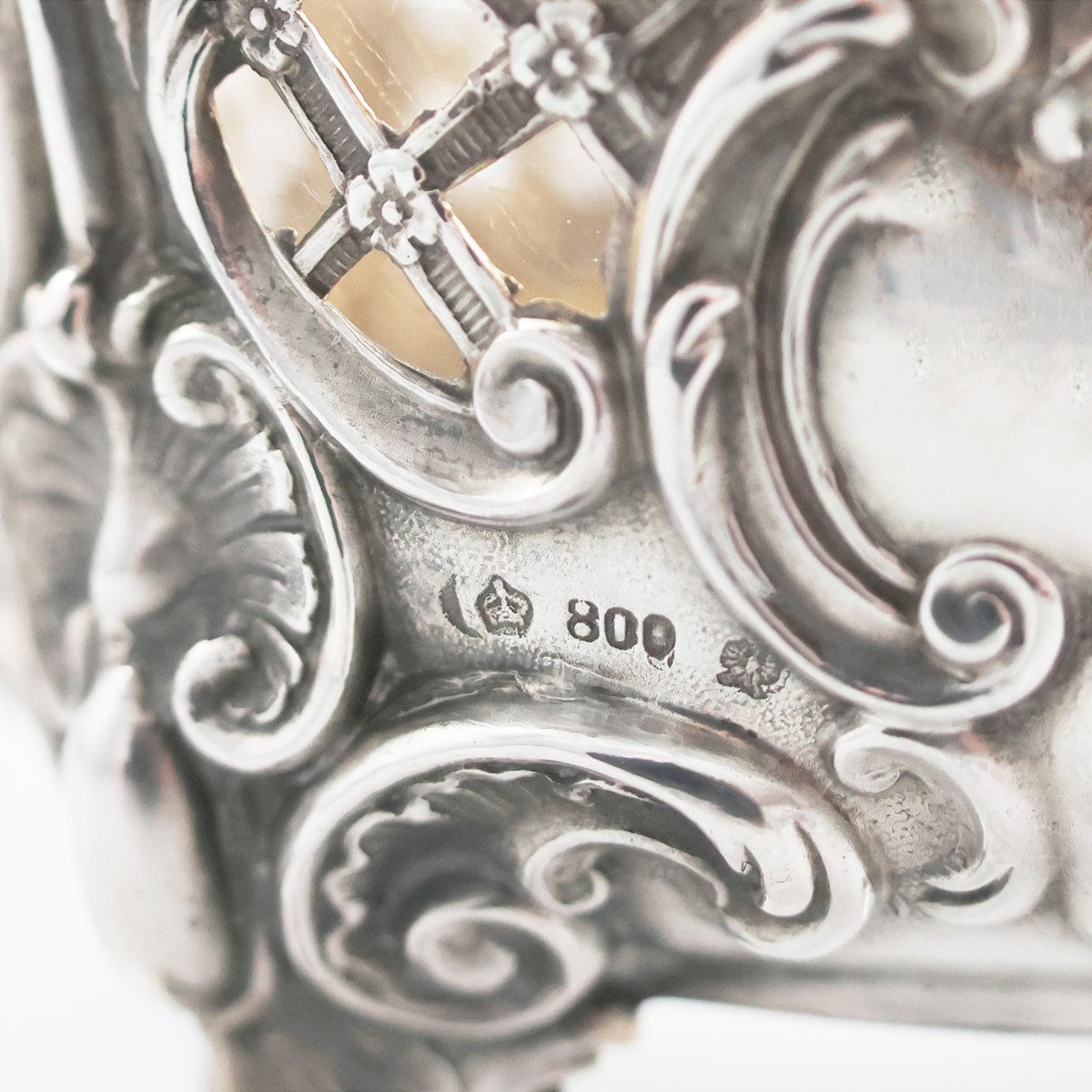 Corbeille en argent repoussé et ciselé, Bruckmann & Söhne, Allemagne, XIXe siècle-photo-4