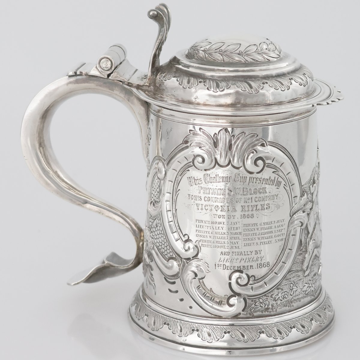 A Queen Anne Sterling Silver Tankard, Rp Silversmith, Dublin, 1711-photo-2