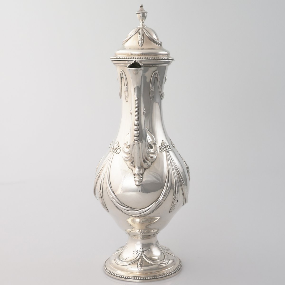 Cafetière en argent sterling George III, William Cripps, Londres, 1776-photo-3