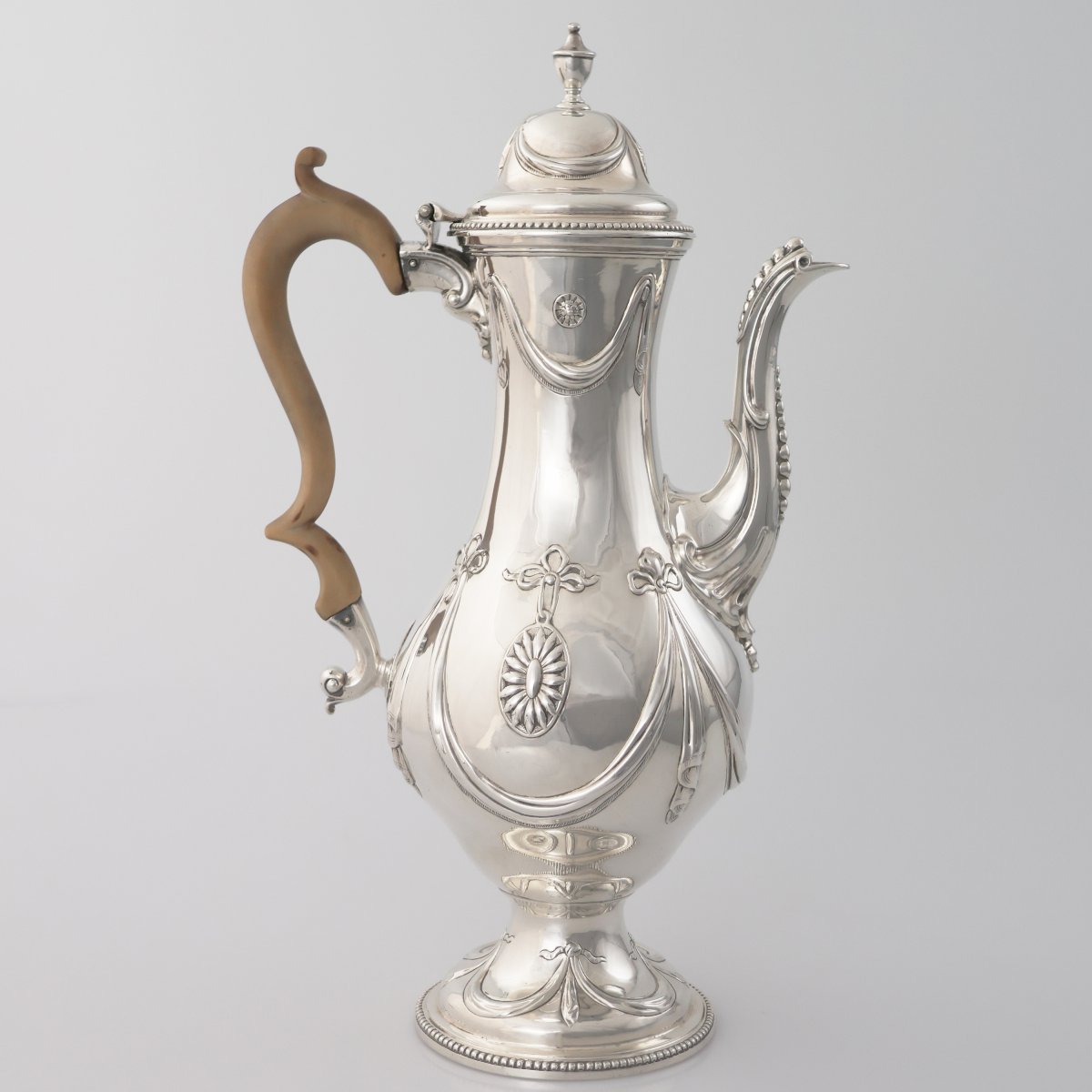 Cafetière en argent sterling George III, William Cripps, Londres, 1776