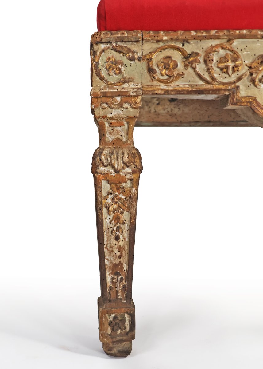 An Italian Pair Of Armchairs In Carved And Lacquered. Francesco Bolgiè?, Turin, 18th Century-photo-2