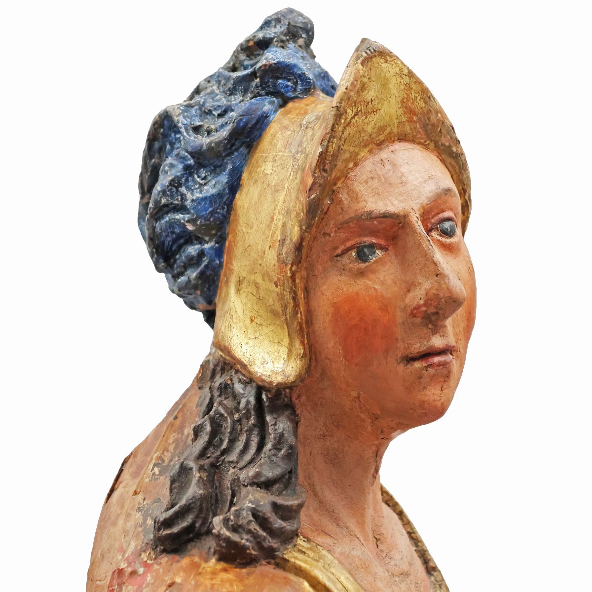 Saint Florian, Polychrome Poplar Wood, Central Europe, 19th Century-photo-4