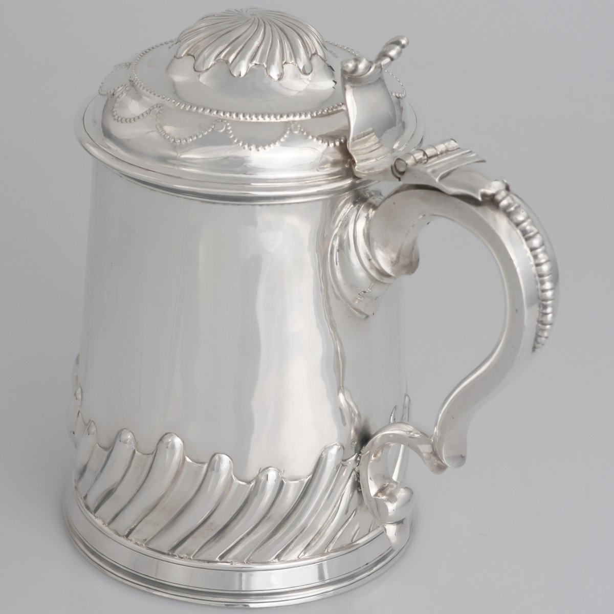 Tankard en argent sterling George III, Joseph Jackson, Dublin, 1775-photo-2