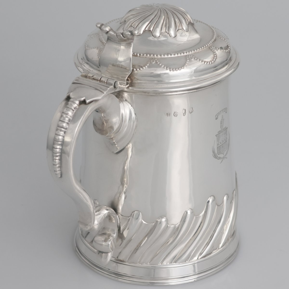 Tankard en argent sterling George III, Joseph Jackson, Dublin, 1775-photo-3
