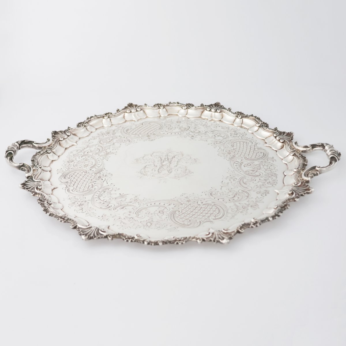 A Victorian Sterling Silver Two-handled Tray, Hunt & Roskell, Late Storr & Mortimer London 1853-photo-2