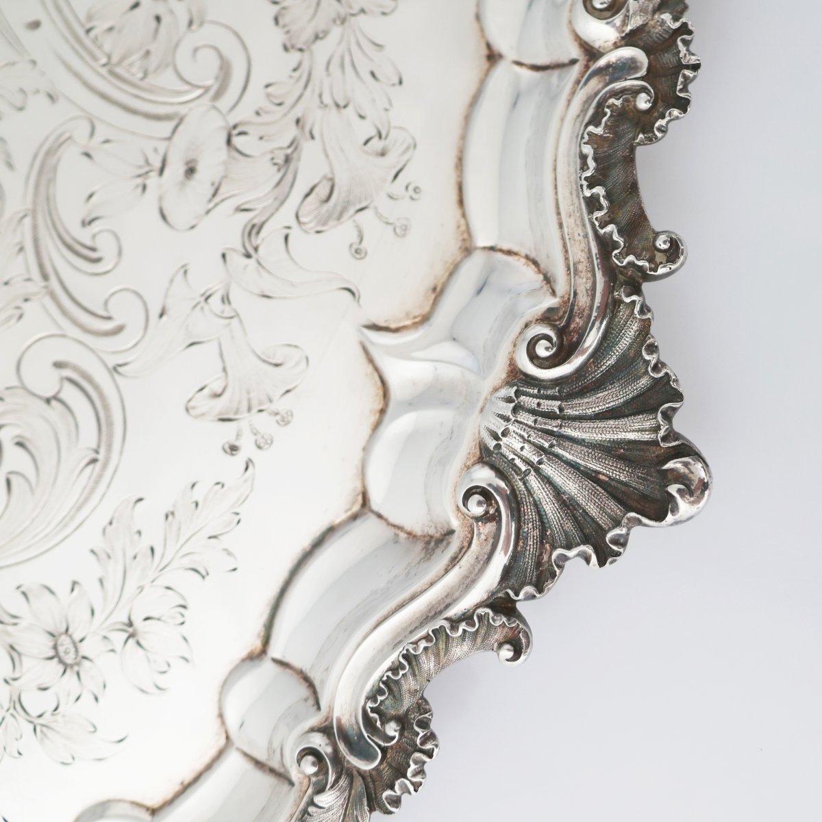 A Victorian Sterling Silver Two-handled Tray, Hunt & Roskell, Late Storr & Mortimer London 1853-photo-4