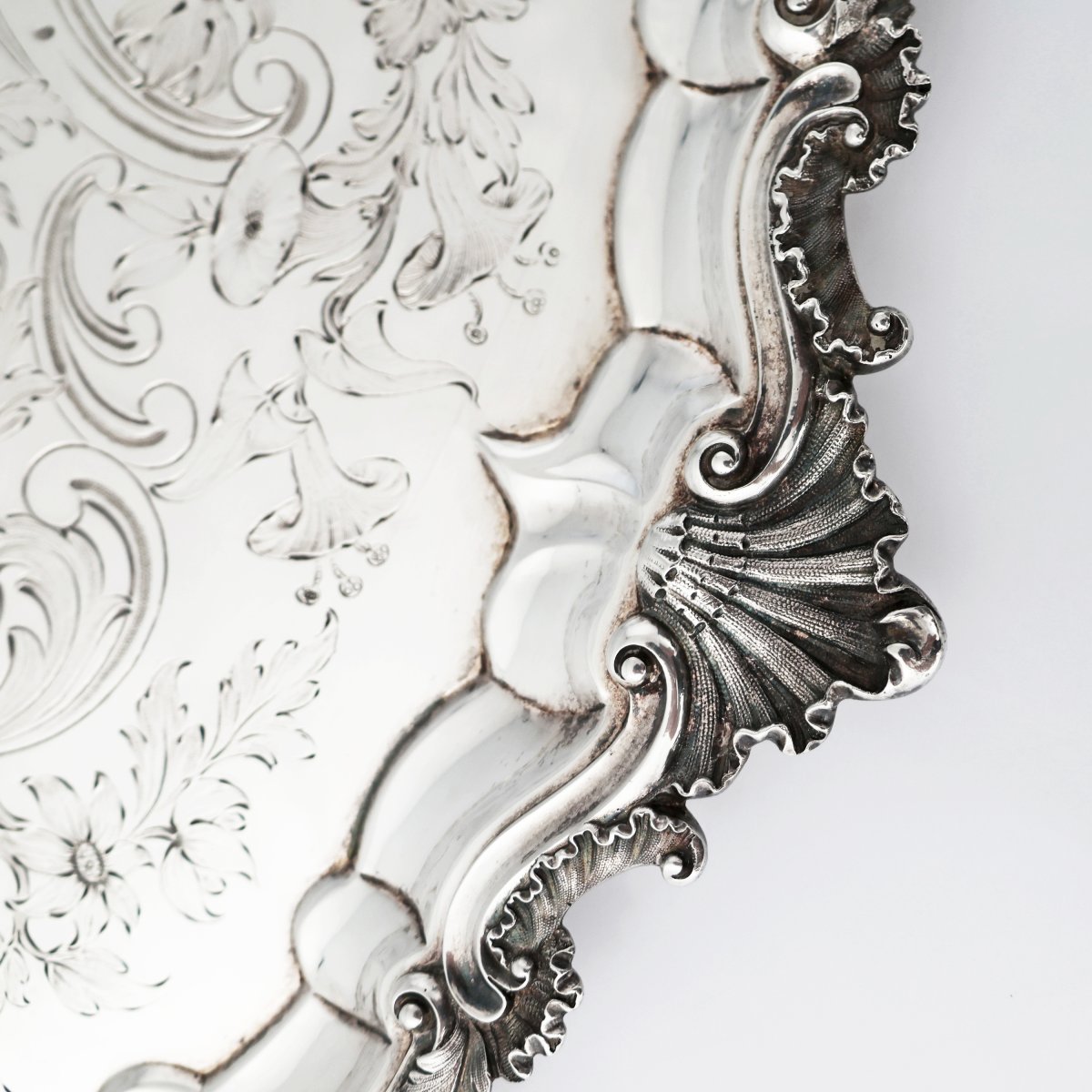 A Victorian Sterling Silver Two-handled Tray, Hunt & Roskell, Late Storr & Mortimer London 1853-photo-4