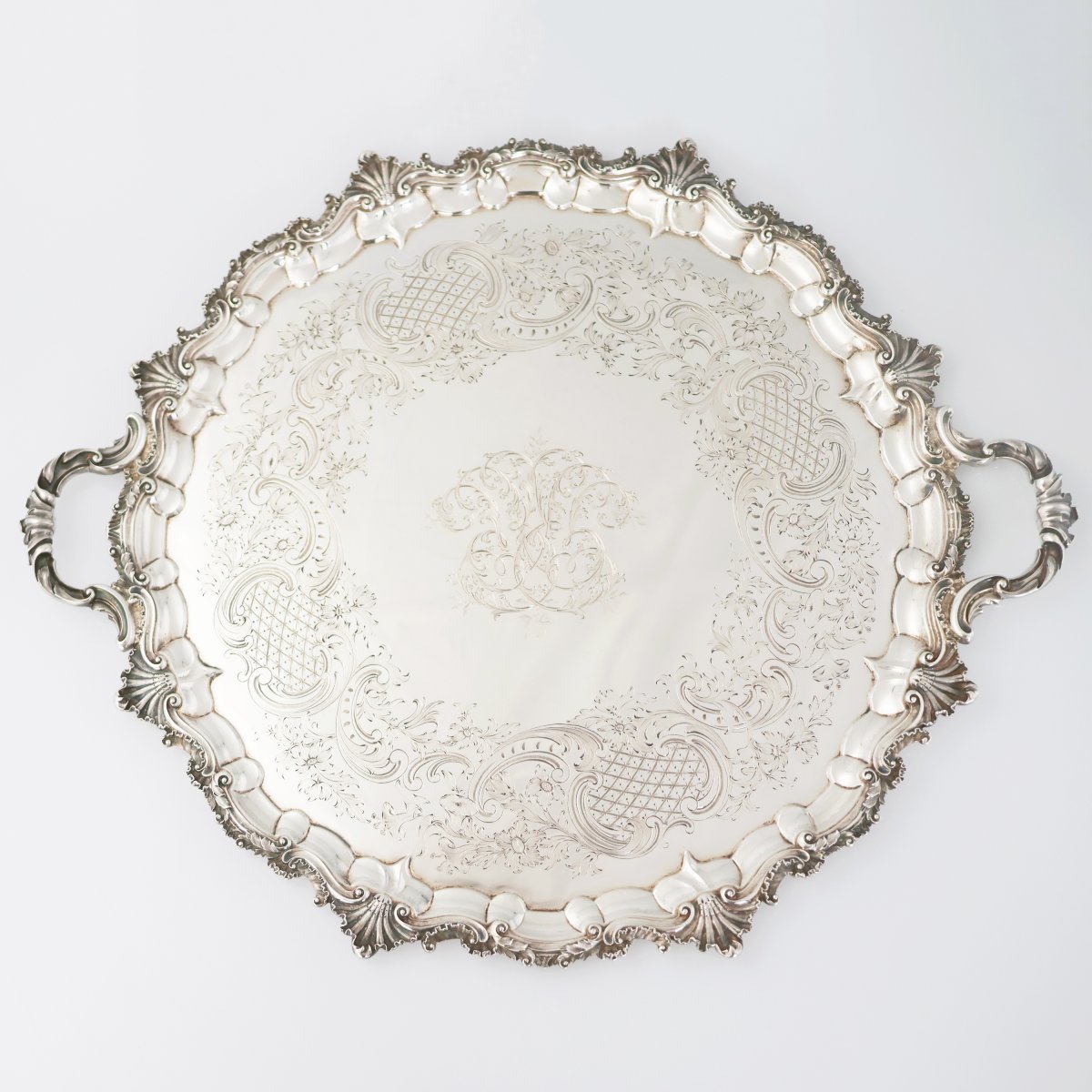 A Victorian Sterling Silver Two-handled Tray, Hunt & Roskell, Late Storr & Mortimer London 1853