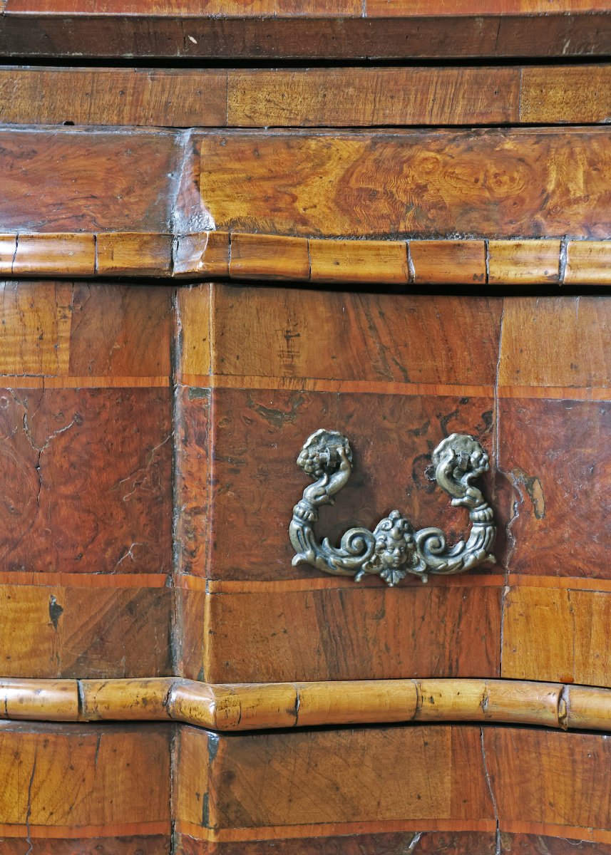 Petit trumeau plaqué de bois et de ronce de noyer, Veneto, XVIIIe siècle-photo-4