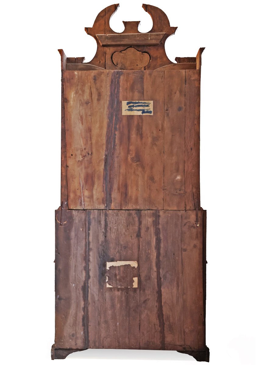 Petit trumeau plaqué de bois et de ronce de noyer, Veneto, XVIIIe siècle-photo-1
