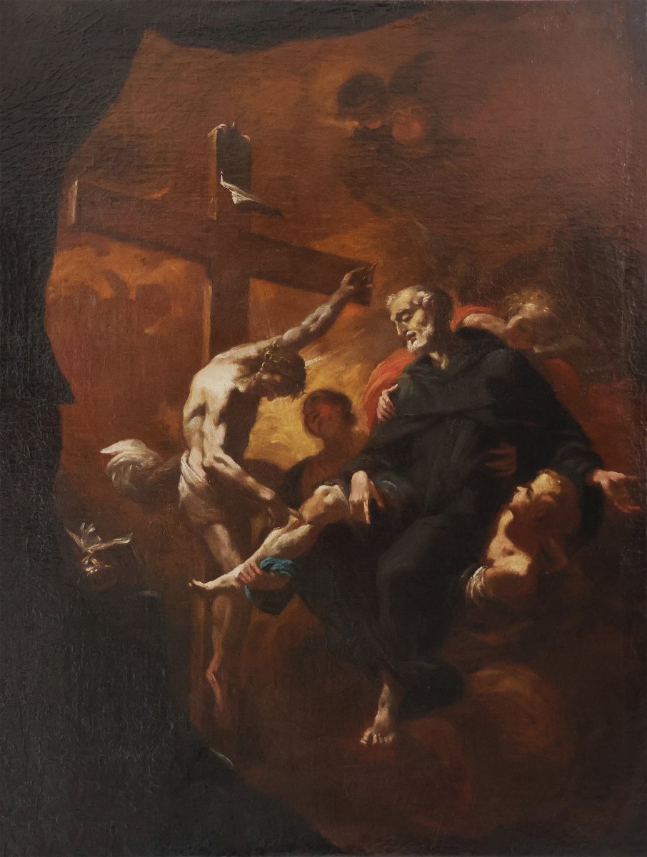 École d’Italie centrale; Saint Pérégrin Laziosi, seconde moitié du XVIIe siècle, huile sur toi