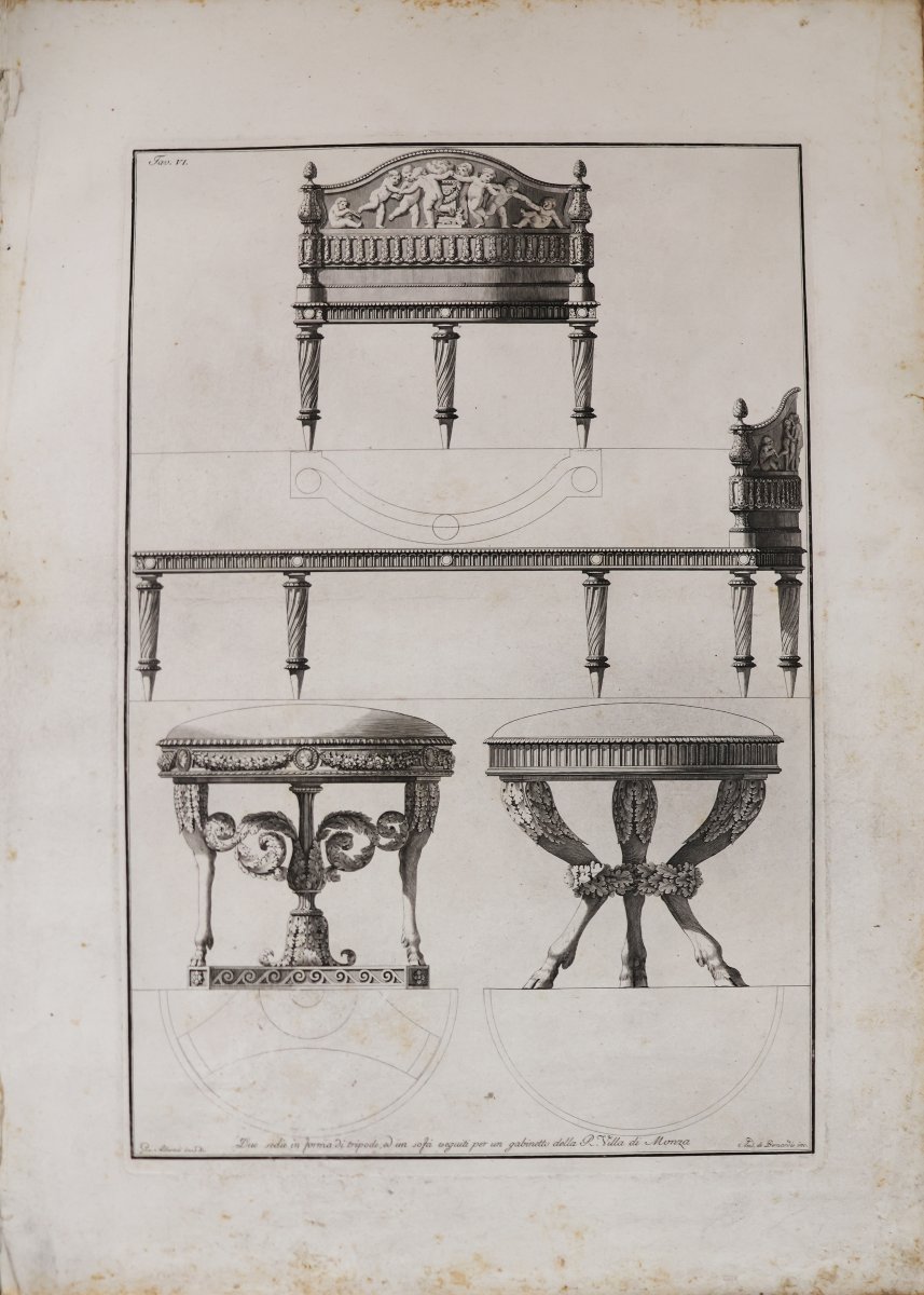 Alcune Decorazioni Di Nobili Sale Ed Altri Ornamenti Di G. Albertolli.. 1787-photo-3