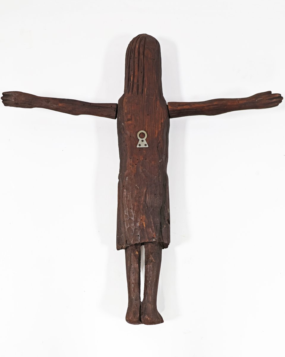 A Carved Wood Corpus Christi, Portu-brazilian School, Late 19th Early 20th Century-photo-2