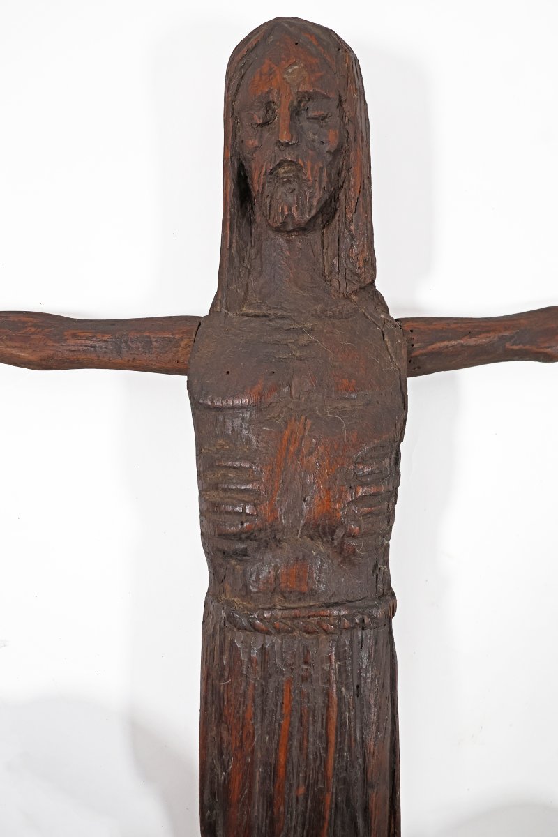 A Carved Wood Corpus Christi, Portu-brazilian School, Late 19th Early 20th Century-photo-3