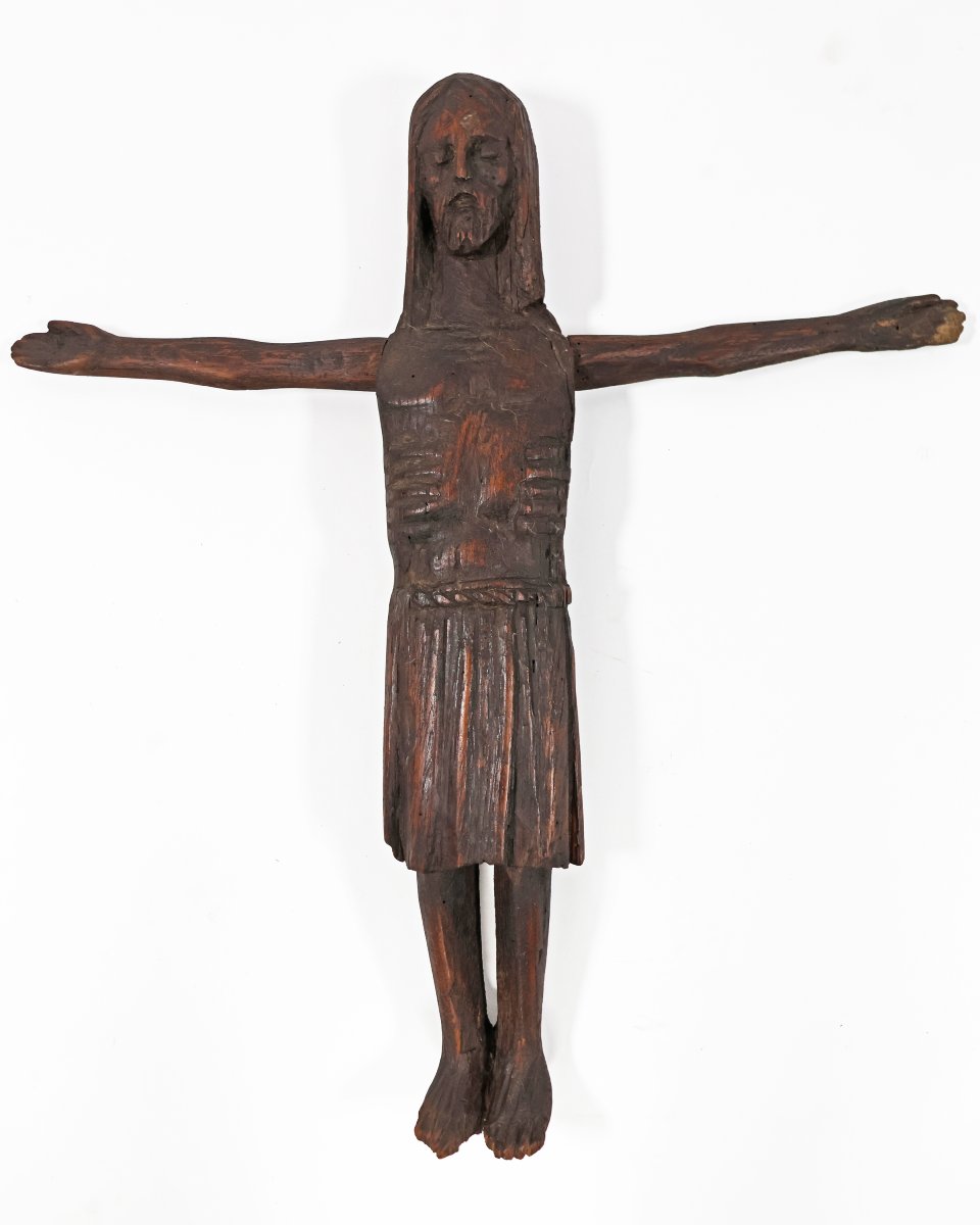 A Carved Wood Corpus Christi, Portu-brazilian School, Late 19th Early 20th Century
