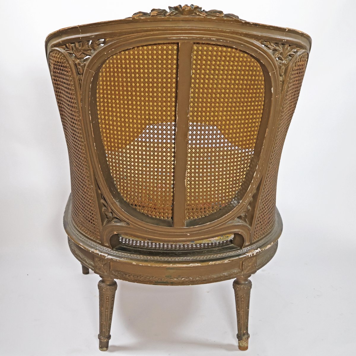 An Italian Bergère Armchair With Vienna Straw Panels. Piedmont, Late 19th Century-photo-1