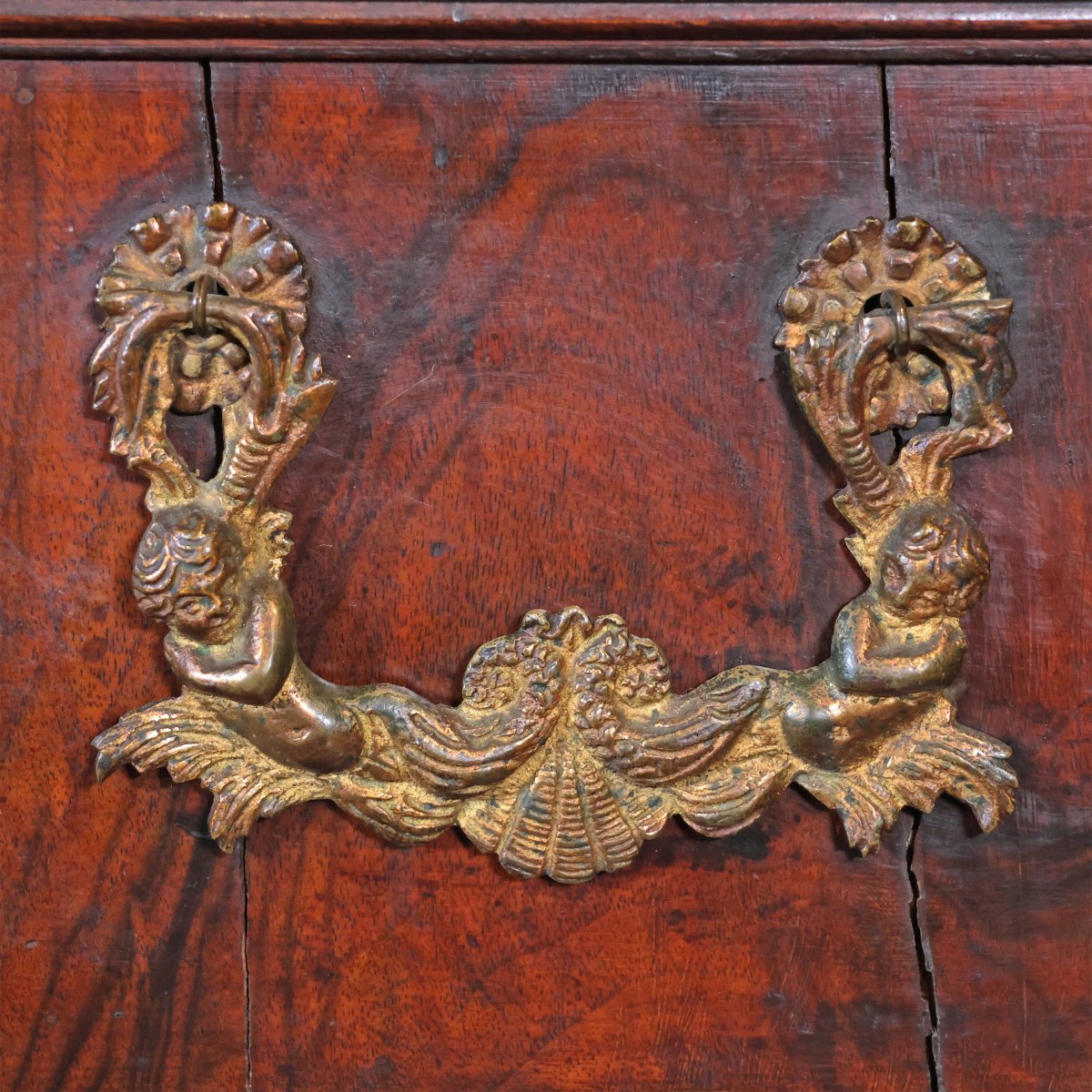 Canterano en bois de noyer, colonnes torses, États pontificaux, seconde moitié du XVIe siècle-photo-2