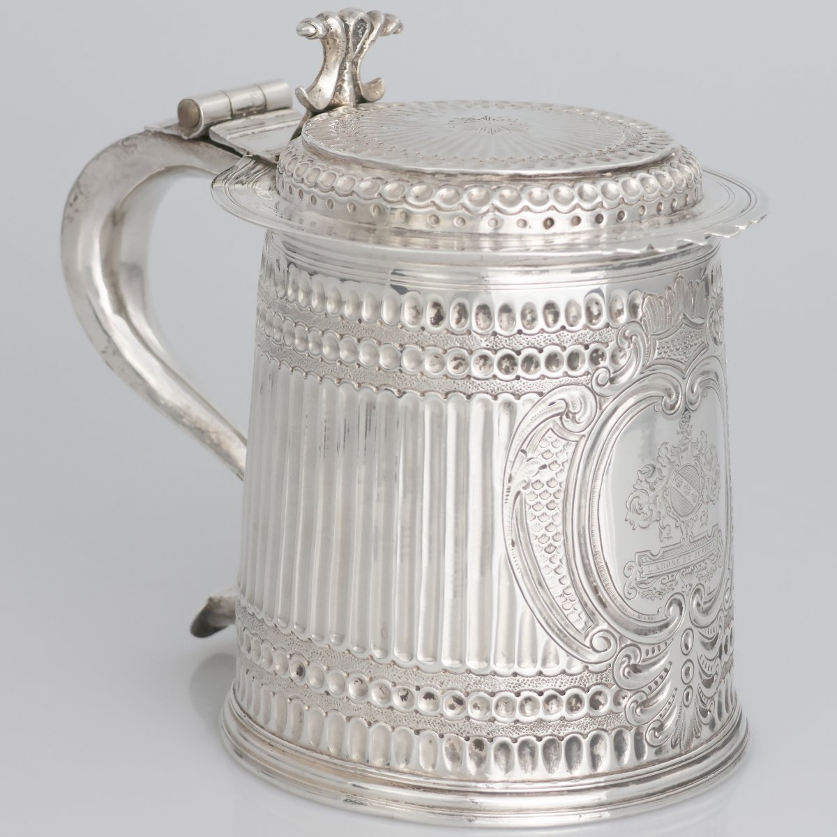 Tankard en argent sterling Charles II, John Ruslen, Londres, 1680