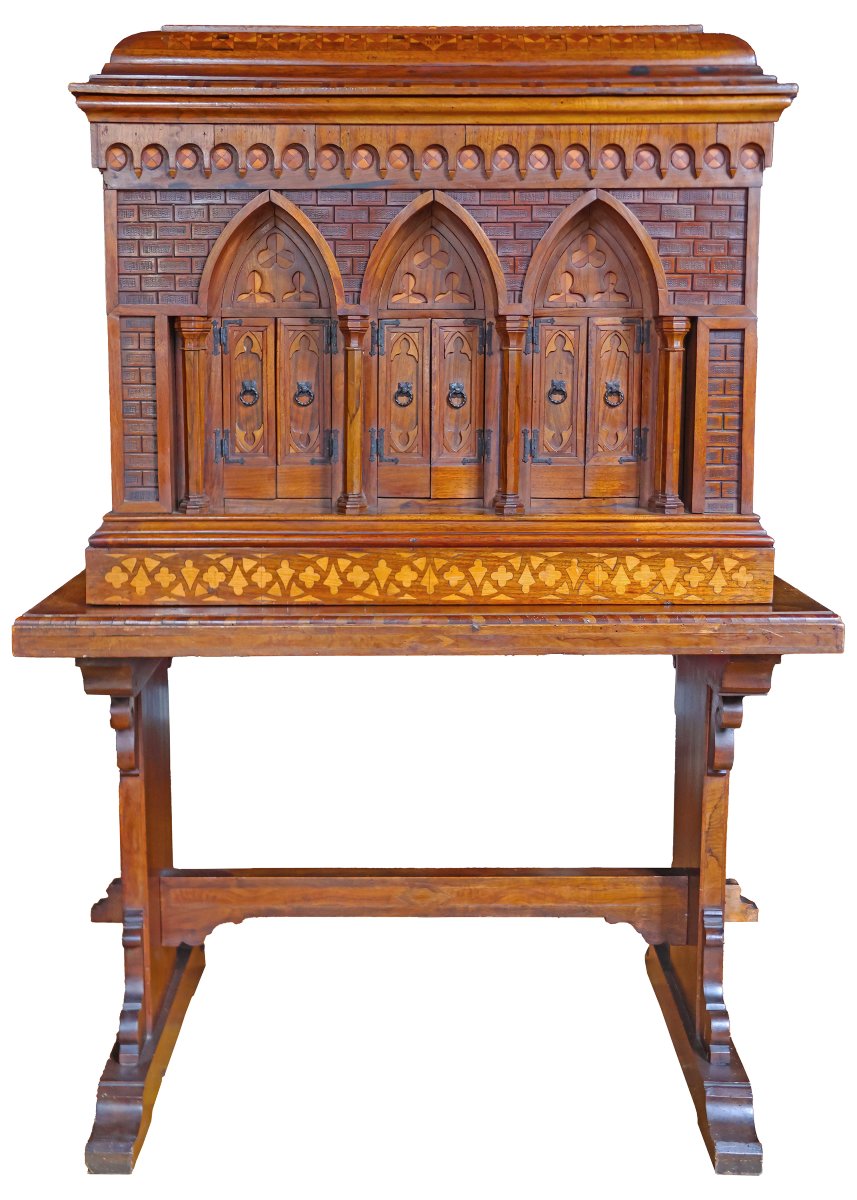 A Cathedral-shaped Architectural Model Cabinet. By Zeno Balducci Di Bettona. Perugia, 1939-photo-2