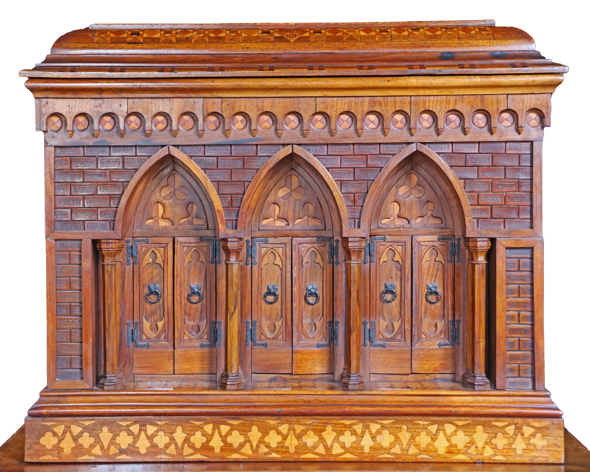 A Cathedral-shaped Architectural Model Cabinet. By Zeno Balducci Di Bettona. Perugia, 1939-photo-3