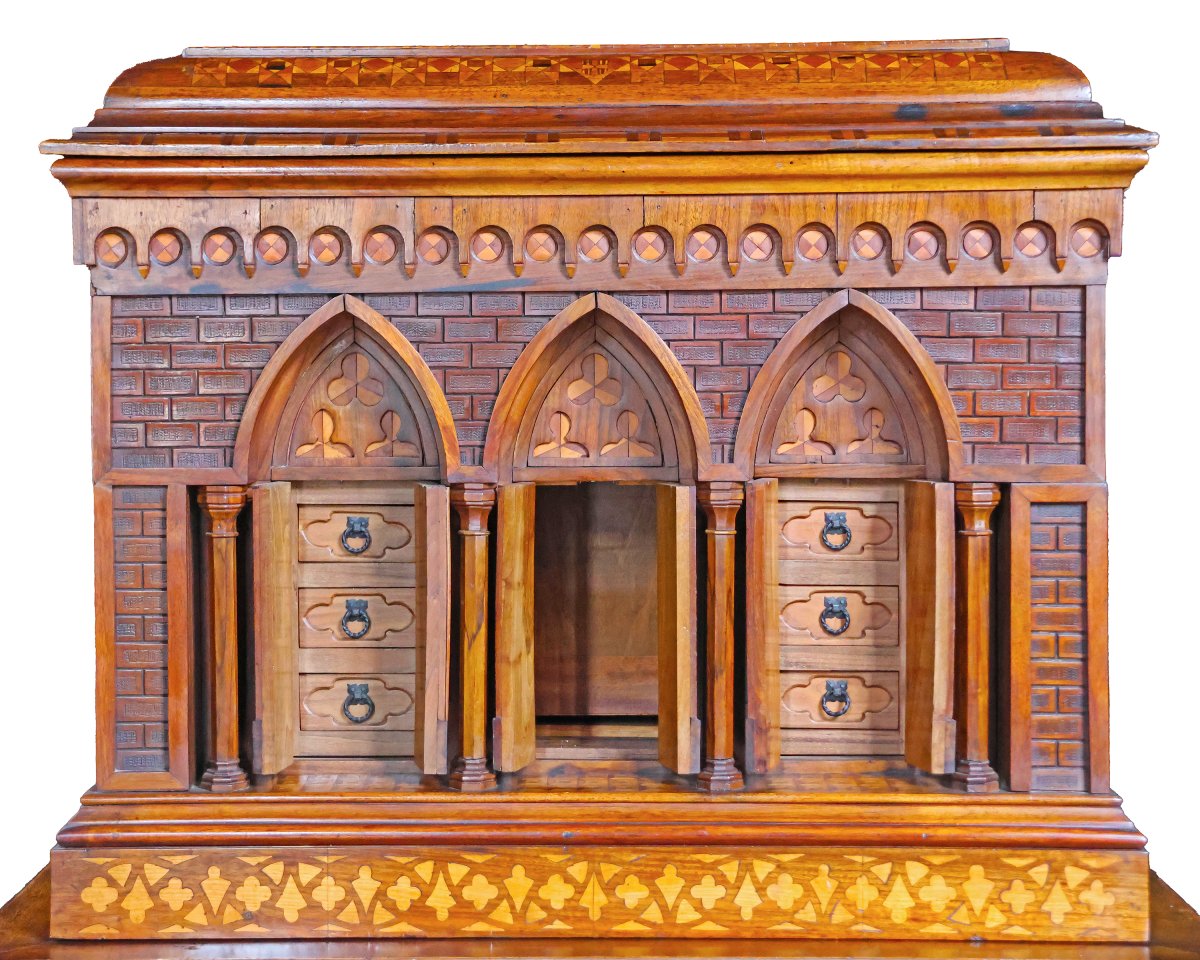 A Cathedral-shaped Architectural Model Cabinet. By Zeno Balducci Di Bettona. Perugia, 1939-photo-4
