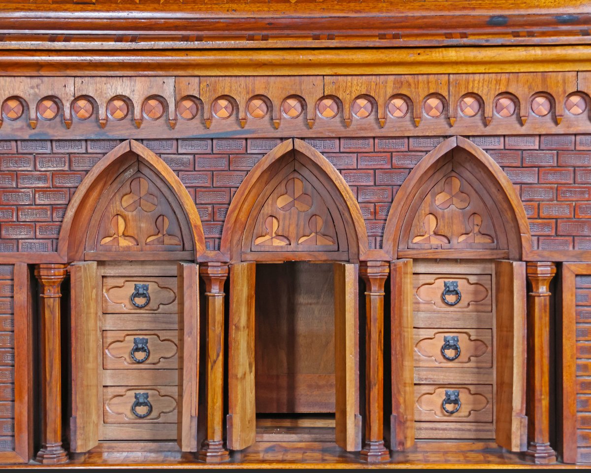 A Cathedral-shaped Architectural Model Cabinet. By Zeno Balducci Di Bettona. Perugia, 1939-photo-5